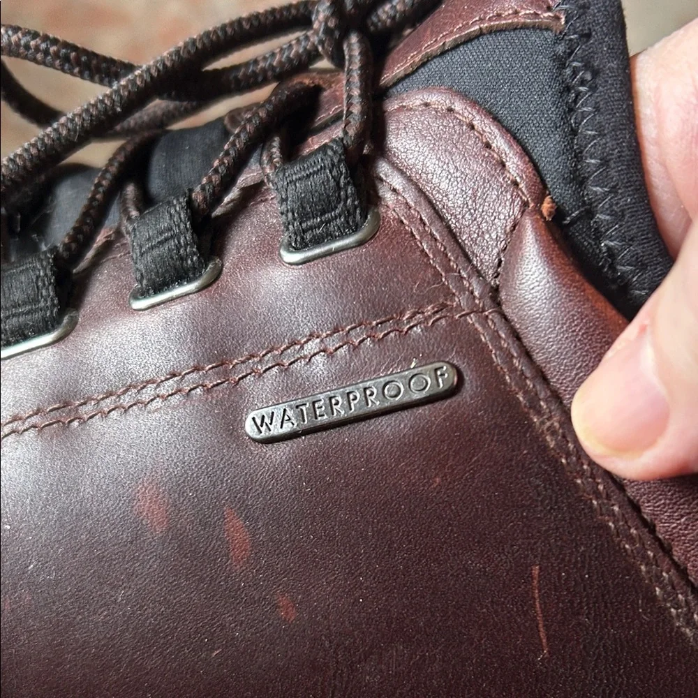 Johnston & Murphy Dark Brown Leather Shoes Size 12M Waterproof Sheepskin